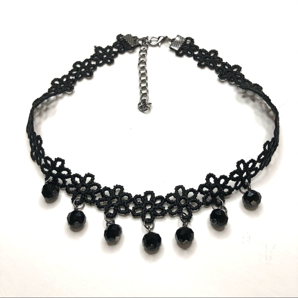 Woven beaded choker